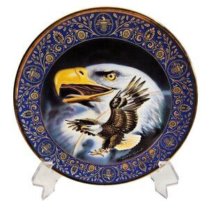 Royal Doulton Plate Eagle Profile Of Freedom Franklin Mint Grandpa Academia Core